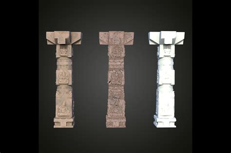 Game Ready 3d Model Of Pillar Realtime Sculpture Cgtrader