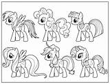 Pony Friendship Mane Print Mlp Everfreecoloring Street Coloringhome sketch template