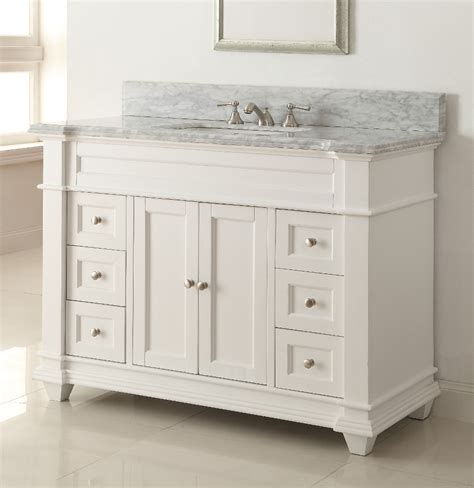 white shaker bathroom vanity cottage beach style carrara marble