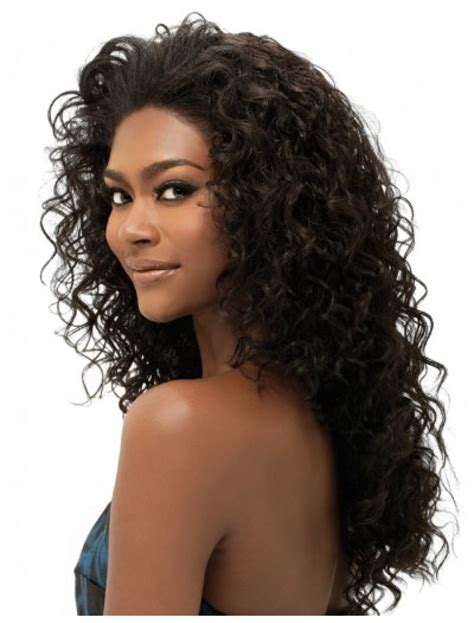 cool black curly long human hair wigs  wigs full lace human hair