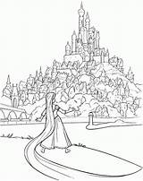 Coloring Tangled Pages Printable Rapunzel Popular Coloringhome sketch template