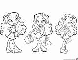 Coloring Pages Bratz Three Colouring Sheet Dolls Petz Girl Print Getcolorings Printable Brats sketch template
