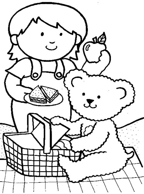 picnic friends coloring page fun family crafts
