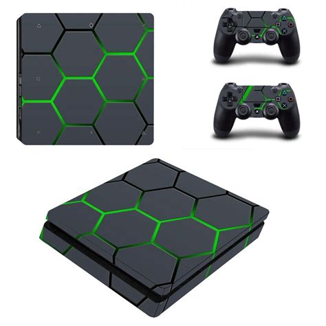 homereally ps slim skin green color custom sticker cover  playstation  slim console