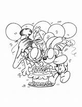 Coloring Pages Garfield Birthday Colouring Choose Board Happy Disney sketch template