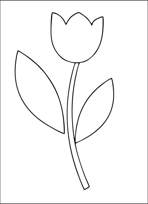 printable tulip stencil printableecom