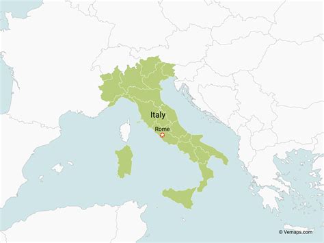 map  italy  regions  neighbouring countries  vector maps