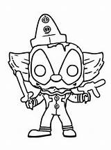 Funko Deadpool Pops Clown Kolorowanki Malvorlage Ausmalbilder Payaso Man Persoonlijke Maak Raskrasil Ausmalbild sketch template