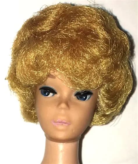 vintage white ginger bubble cut barbie doll 1961 bubblegum lips blonde