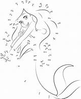 Dot Dots Connect Mermaid Ariel Pages Disney Printable Worksheets Coloring Worksheet Kids Fun Printables Little Charming Activities Connectthedots101 Print Activity sketch template