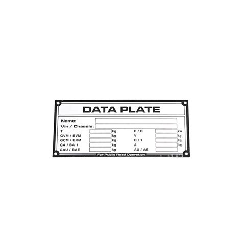 data plate dp burquip trailer components parts