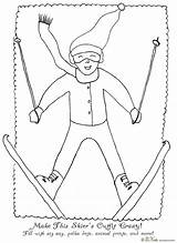 Skier sketch template