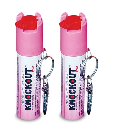 knockout punch self defense pepper spray with key ring pack of 2 buy