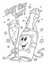 Year Happy Coloring Pages Years Celebration Drawing Eve Ausmalbilder Silvester Getdrawings Library sketch template