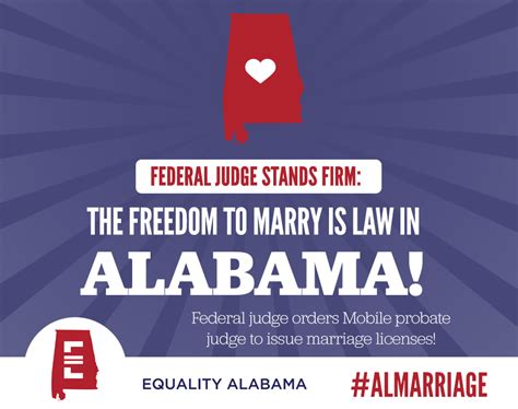 Federal Judge Rules The Freedom To Marry Is Law In Alabama Freedom