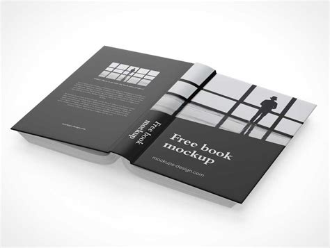 hardcover book  spine front covers psd mockup psd mockups
