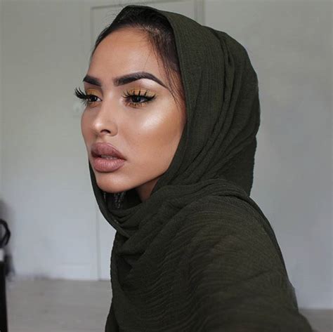 deep olive knit hijab by uk ♡ gorgeous makeup