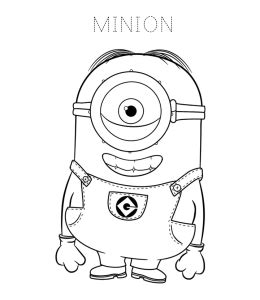 despicable  minions coloring pages playing learning