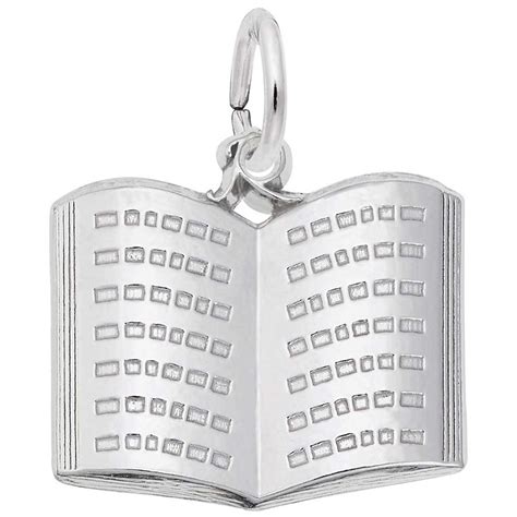 rembrandt open book charm sterling silver precious accents