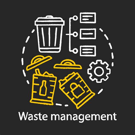 nul afval leven afvalbeheer krijt concept icoon recyclebare producten afval naar het