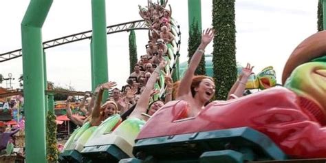 thrillseekers strip naked for roller coaster record fox news