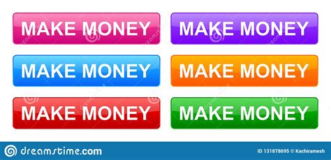 make money button stock vector illustration of finance