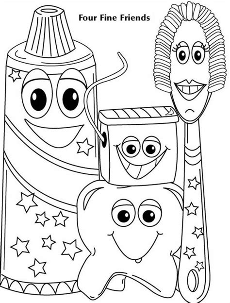 printable dental coloring pages