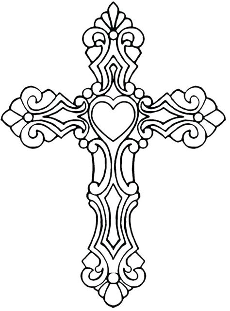 religious cross coloring pages  getcoloringscom  printable