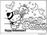 Hello Kitty Pages Halloween Coloring Color Print Online Adults Coloringpagesonly sketch template