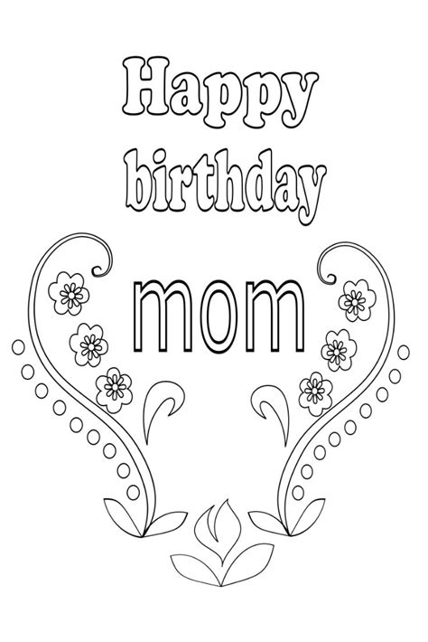 foldable birthday cards  mom printable coloring printable word
