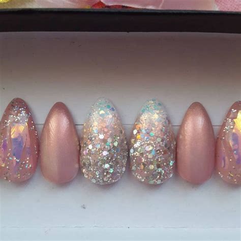 Glitter Ombre Fall Nails Fake Nails False Nails Press On Etsy