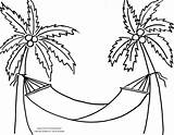 Hammock Palm Traceable Traceables Canvas Stepbysteppainting sketch template