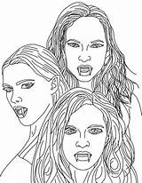 Vampires Adults Coloringsun Coloringfolder sketch template