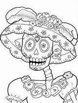 Catrinas Calaveras Mexicanas Muertos Catrina Recortar Esqueleto Catrinas10 Niños Animadas Coco Calaveritas Dante sketch template