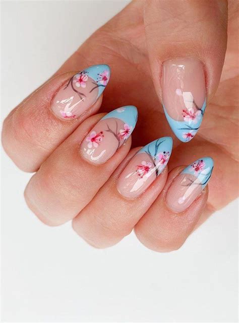 famous cherry blossom acrylic nails  pippa nails