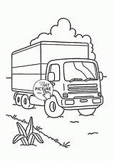 Coloring Pages Road Kids Transportation Truck Wuppsy Printables Camion sketch template
