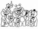 Fnaf Nights Five Coloring Pages Freddy Freddys Coloringpagesfortoddlers Printable sketch template