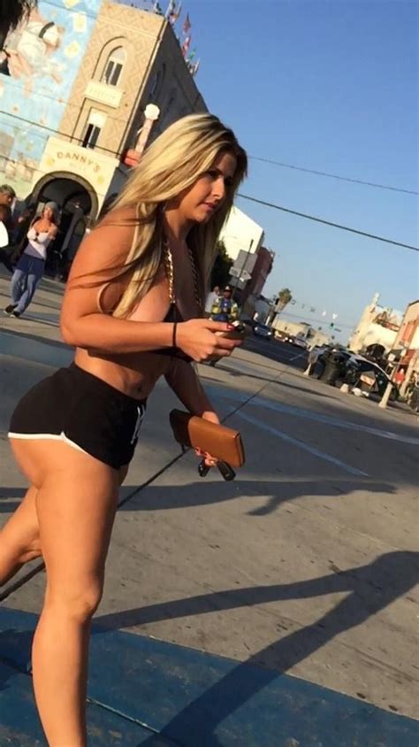 big booty blonde walking