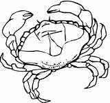 Crab Coloring Pages Animal Blue Supercoloring Color Template Drawing Printable Print Kids Fish sketch template