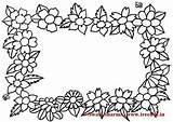 Coloring Frames Pages Frame Clipart Garland Clip Set Treehut Flower Clipartbest Views Floral Swati sketch template