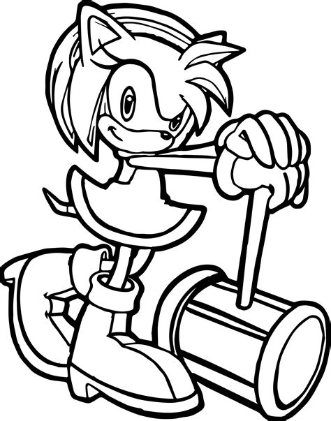 amy rose coloring pages printable