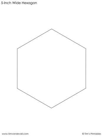 hexagon template   wide  sjablonen
