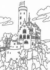 Coloring Lichtenstein Burg Pages Castles Germany Castle Adults Color Great Book Schloss Chateau Kids Cool Print History Drawing Adult Coloriage sketch template
