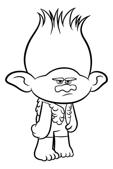 coloring pages cooper  trolls coloring pages