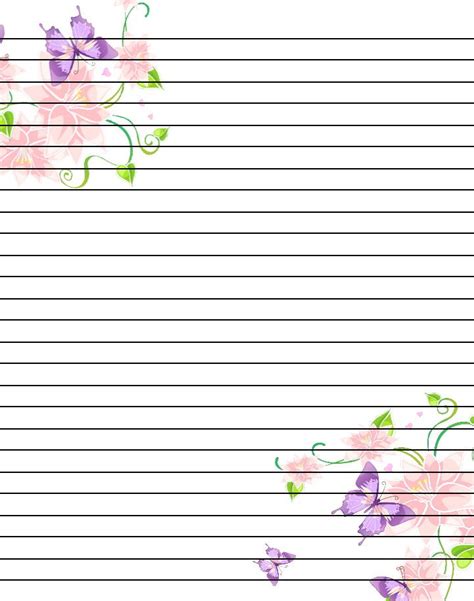 printable flower notebook paper google search printables