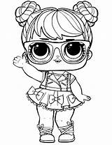 Lol Coloring Pages Doll Barbie Easy Surprise Kids sketch template