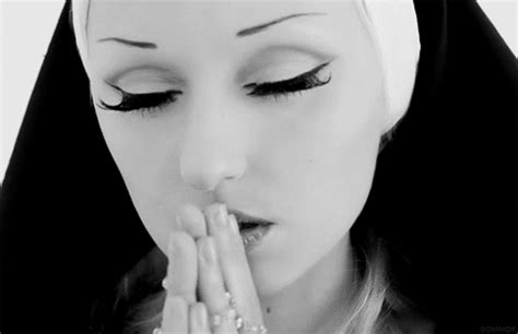 Nun Praying  Nostril Hoop Ring Septum Ring Nose Ring Black And
