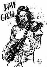 Foo Fighters Grohl sketch template