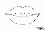 Lips Draw Step Female Lip Coloring Biting Pages Template Drawingnow Templates sketch template