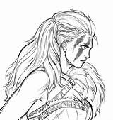 Warrior Drawing Girl Sketch Queen Astrid Drawings Look Iara Deviantart Viking Fantasy Sketches Pic Female Women Face Pencil Character Postaci sketch template